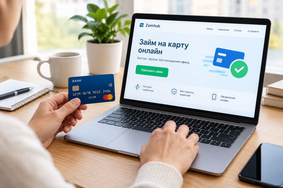 Как получить займ на карту через интернет без посещения офиса